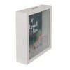 Portafoglio in legno, "to travel is to live", con cornice,