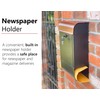 NACH Dominion Locking Mailbox with Newspaper Holder, Wall Mount Mailboxes