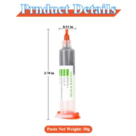 Leffo Sn42/Bi58 Lead Free Solder Paste No Clean, 138℃ Melting Point (20, Grams)