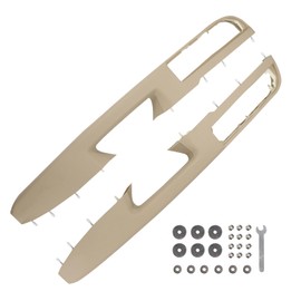 JUMOPARTS 80995 2PCS Front Driver and Passenger Side Door Handle Armrest Repair Compatible with Chevy Silverado Suburban Tahoe Avalanche GMC Sierra Yukon 2010-2014（Tan）