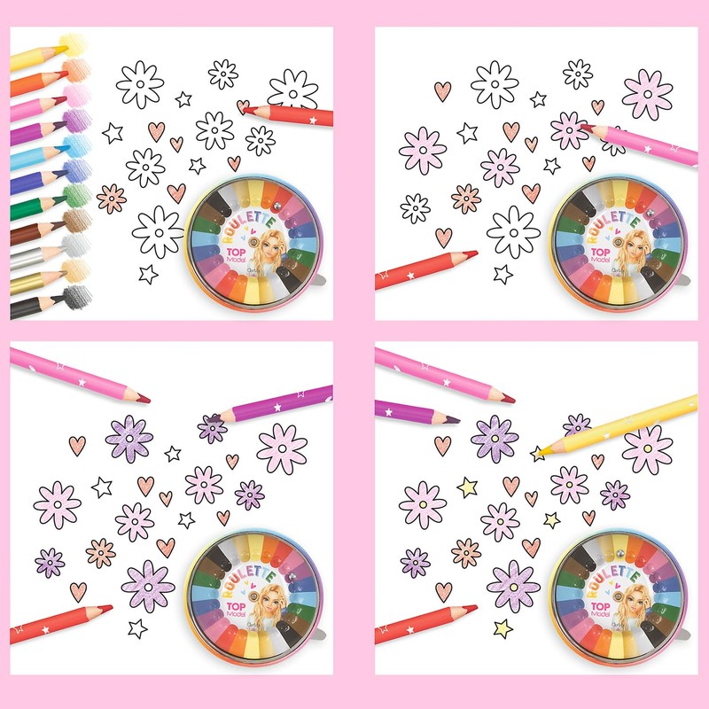Depesche 12103 TOPModel Colour Roulette - Colouring Game with 12