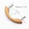 WEICHUAN 10PCS Unfinished Wood Pulls Handles - Kitchen Cabinets Furniture