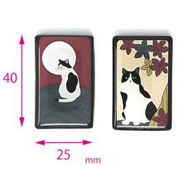 Cute Cat Magnet, Flower Card Magnet, Windmill & Kikusui Set