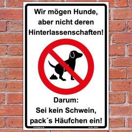 300 x 200 mm Safety Sign "We Like Dog. (No Toilet), Stable Aluminium Composite Panel 3 mm Thick