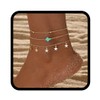 Handcess Boho Anklet Layered Gold Star Foot Jewelry Beads for