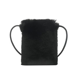 Lapimou Fur Bag, Fluffy, Fluffy, Chain Bag, Shoulder Bag, Crossbody Bag, Smartphone Pouch, Smartphone Pochette Bag, Fur, Faux Fur, Women's, Smaller, 2-Way, Fashionable, Cute, Trend, Autumn and Winter,