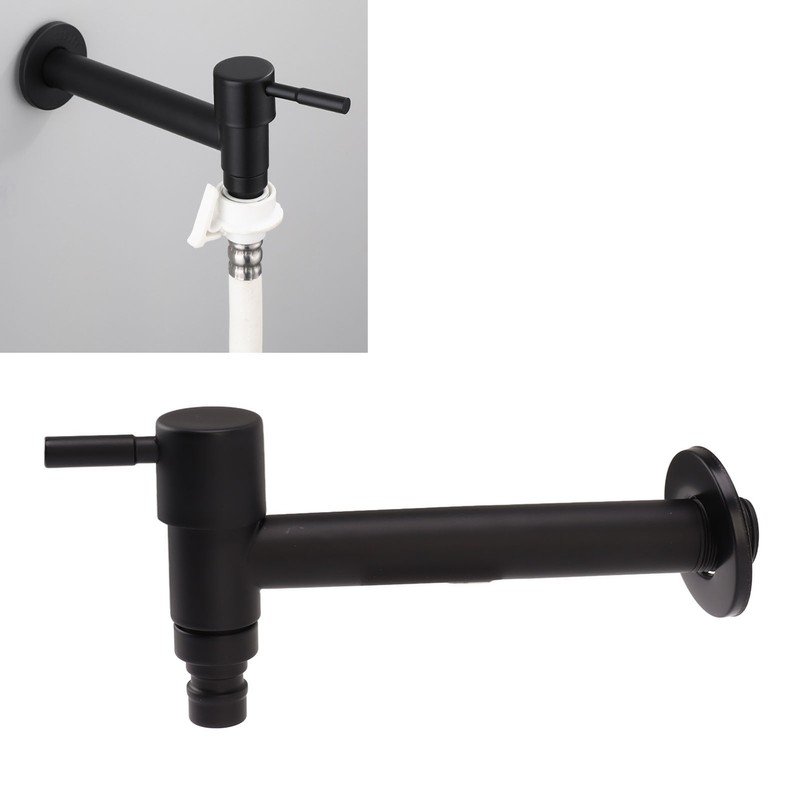 G1/2 Wall Mounted Cold Water Tap 304 Stainless Steel Single