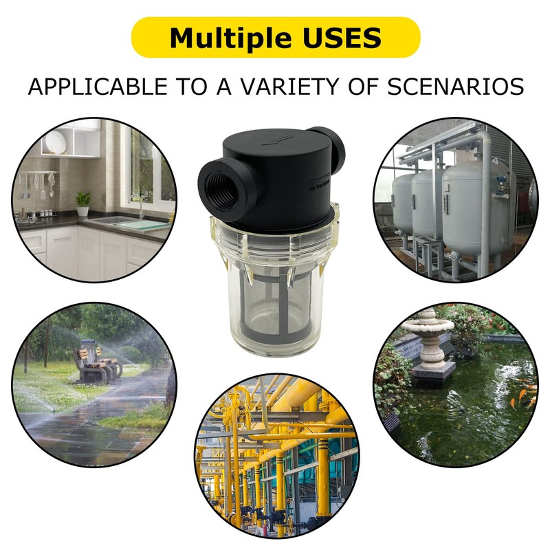 1/2" Female NPT in-Line Strainer with 100 mesh Stainless Steel