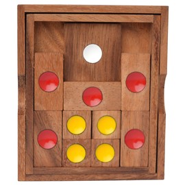 Khun Pan Large, Escape Puzzle Game in a Large Wooden Box, Puzzle Wood Sliding Game, Puzzle Box, Khun Phaen, Parking, Concentration Game, Entertainment Game, Travel Game, IQ Puzzle