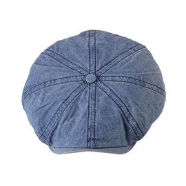 Kangqifen - Gorra plana para hombre con 8 paneles de algodón lavado al aire última intervensión, azul Denim, Talla única