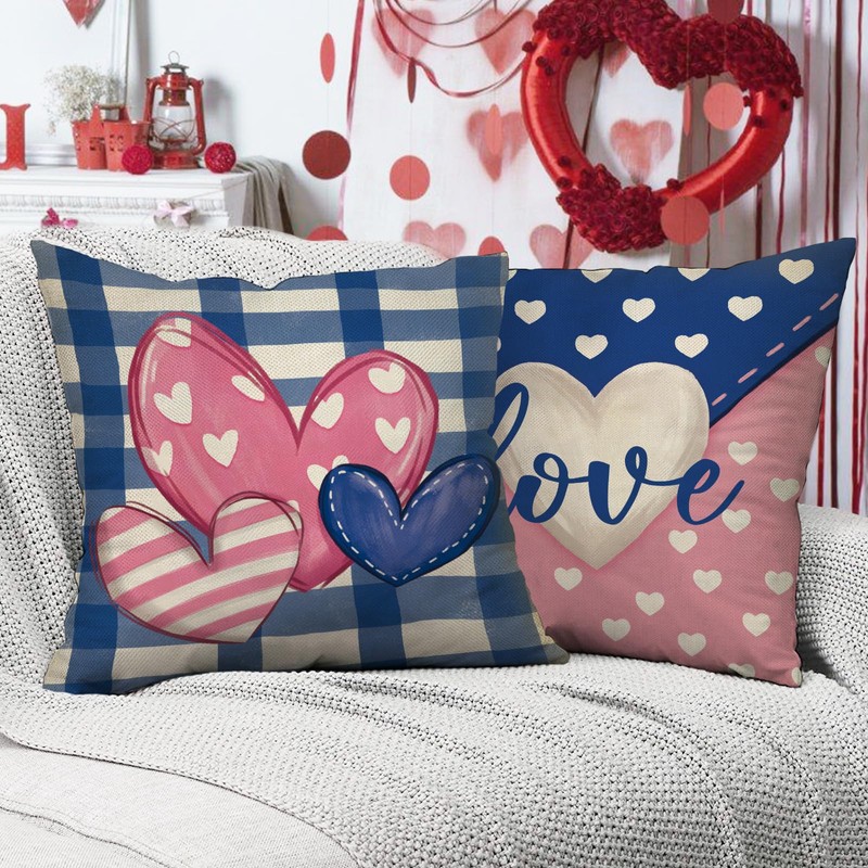 Valentines Day Love Decorative Throw Pillow Covers 16 x 16