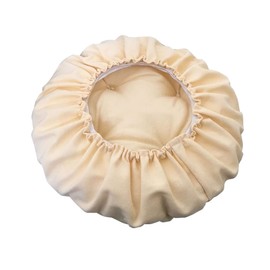 Bifaunvogel Padded Round Bar Stool Covers Cushion with Elastic Band Round Chair Seat Cushions for Wooden Metal Stools 12" Beige