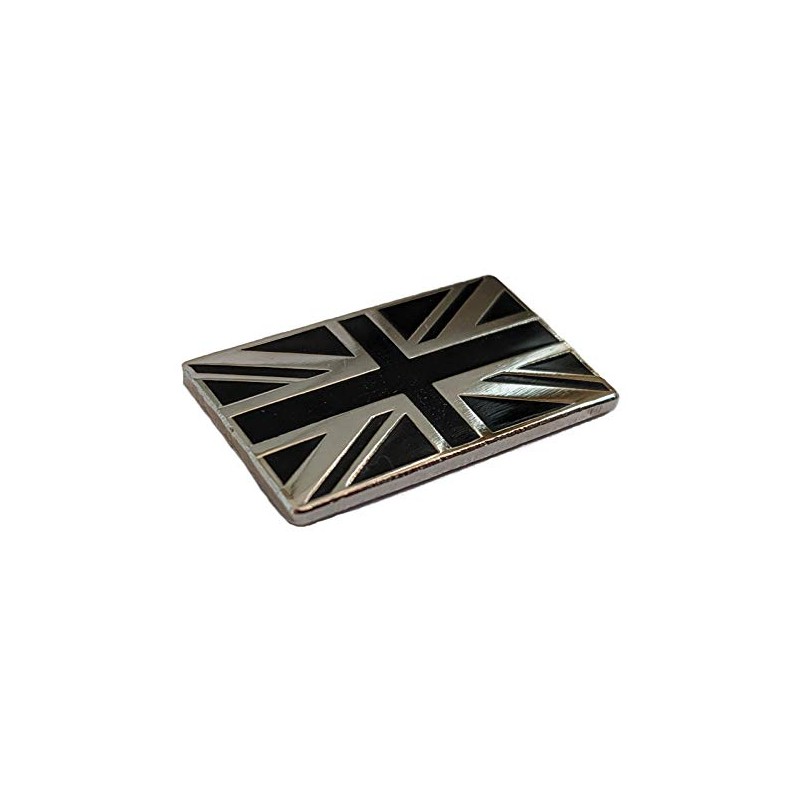 Black and Silver Union Jack Badge
