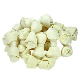 123 Treats | 4-5 inches Rawhide Bones for Dogs |100% Natural Knot Bones from Beef Hides Chews| Free Range Grass Fed Cattle with No Hormones, Additives or Chemicals