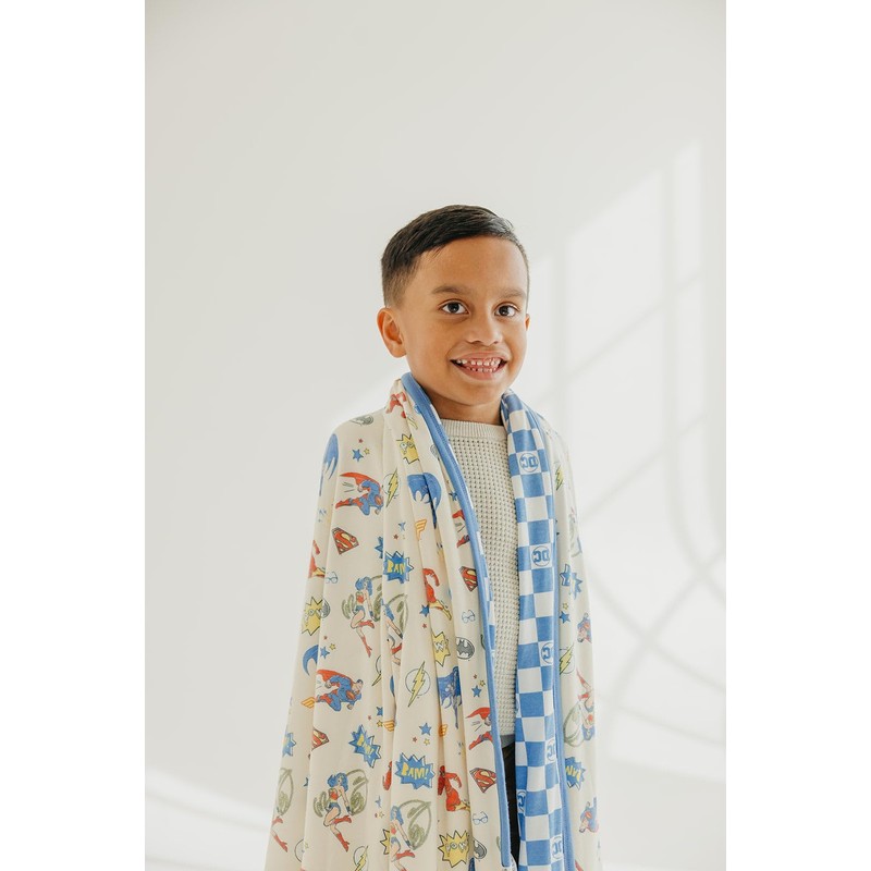 Copper Pearl Justice League Jumbo 3-Layer Baby Blanket: Soft Quilts