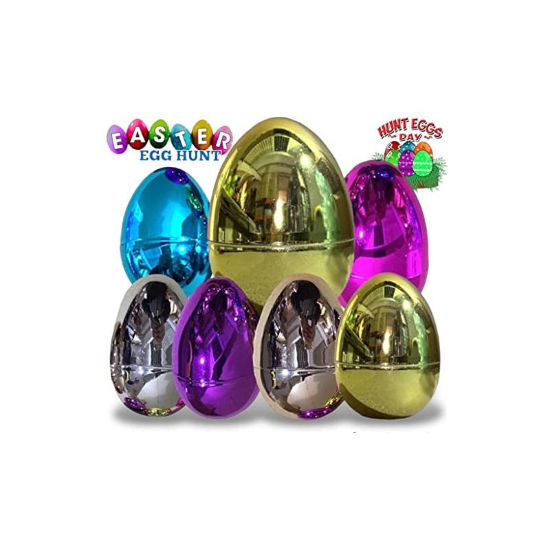 Orbitron 7Pcs Giant Golden & Small Shiny Filler Easter Egg