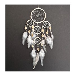 NATURAL WHITE DREAMCATCHER NATURAL CREAM FEATHERS DREAM CATCHER