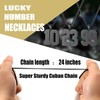 SKQIR Number Necklace for Men Baseball Black Baseball Jersey Number