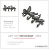 Oakcrafts - Cast Iron Fish Design Hooks
