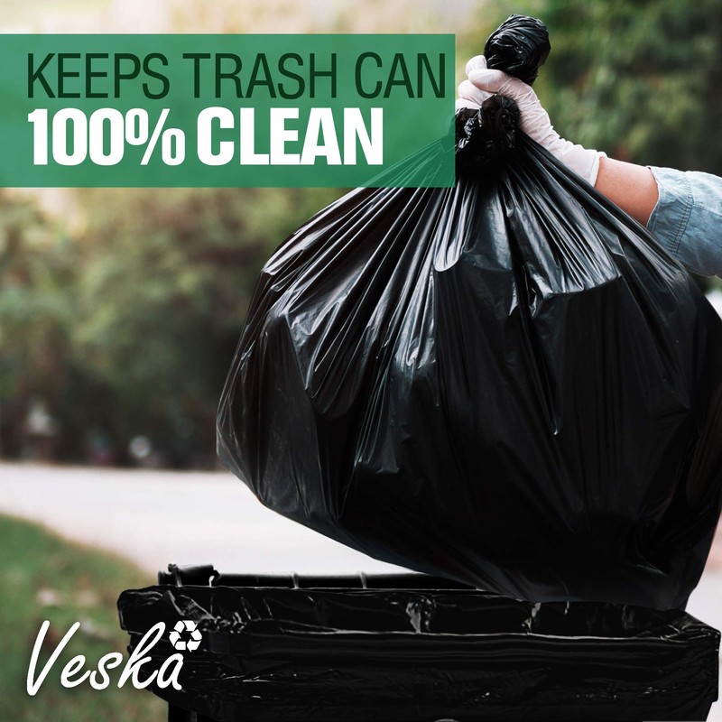 Veska 65 Gallon Trash Bags for Toter, (Value-Pack 50 Count