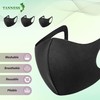 TANNESS 6 Pack Black Reusable Face Mask, Fashion Reusable Washable