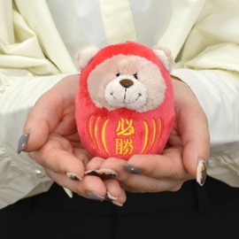 Niki Dharma Key Holder, Love Bear, 3.9 inches (10 cm), Winning Victory for Kids, red, 10 cm
