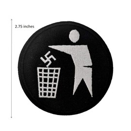 Stop Asian Hate BLM Anti Racist Anti Nazi Embroidered Iron On Patch Black Lives Matter