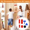 Wood Effect Swabs, 4 Pieces Wood Grain Painting Tools Roller
