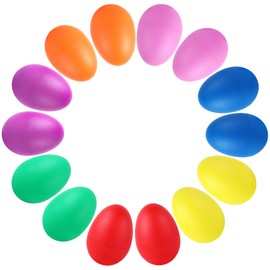 14 PCS Plastic Egg Shakers Percussion Musical Egg Maracas Easter Egg Kids Toys (7 Colors)