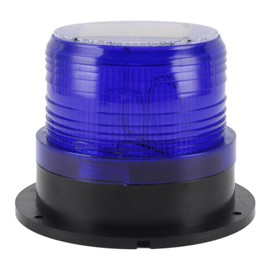 Solar Strobe Warning Safety Flashing Light Waterproof LED Emergency Warning Light with Strong Magnetic Base for Snow Removal Car Forklift Truck Blue