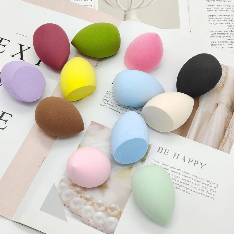 12pz Set Esponja Para Maquillaje Base Rubor Cosmeticos Polvo