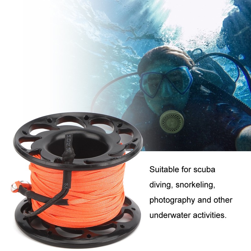 15m Plastic Wire Reel Dual Heads Hook Diving Marker Buoy