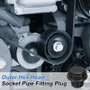 uxcell 6Pcs M14x1.5 Outer Hex Head Male Thread Socket Pipe