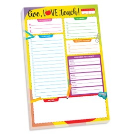 Teacher Notepad - 50 Sheets Teacher Note Pads for Classroom, 5.5x8.5in Teacher To Do List Notepad, Teacher Note Pad, Note Pads for Teachers, Teacher Notepad Sets, Elementary School Teacher Supplies