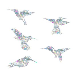EACILLES Large Hummingbird Static Window Clings Anti Collision Window Decals for Bird Strikes, Glass Awareness Stickers, Stop Birds Flying into Windows, Set of 20