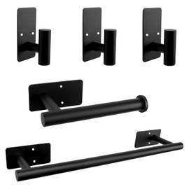 Juego de 5 piezas de accesorios de baño autoadhesivos, juego de toalleros de acero inoxidable incluye barra de toallas de baño de 16 pulgadas