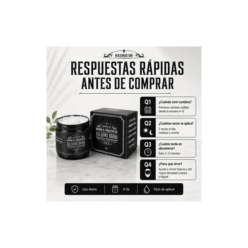 Kit 2 Unidades Balsamo Para Crecer La Barba Al 20%