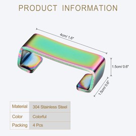 uxcell 8pcs 304 Stainless Steel Chopstick Rest, Flat Chopstick Stand Holder Knife Rest for Countertop Holding Chopstick Spoon Forks Knife Tabletop Decoration, Colorful