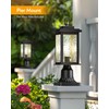 VIANIS Dusk to Dawn Outdoor Post Light Fixture with Pier