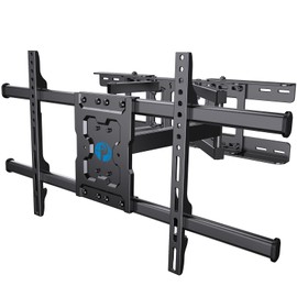Full Motion TV Wall Mount Articulating Arms Swivel Tilt Rotation for Most 37-84 Inch OLED, LCD, LED Flat Curved TVs, Extension to 24 inch Wood Stud up to 132lbs Max VESA 600x400mm by Pipishell