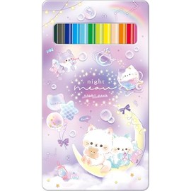 Coolia 02119 Colored Pencils, 12 Colors, Nightmeow