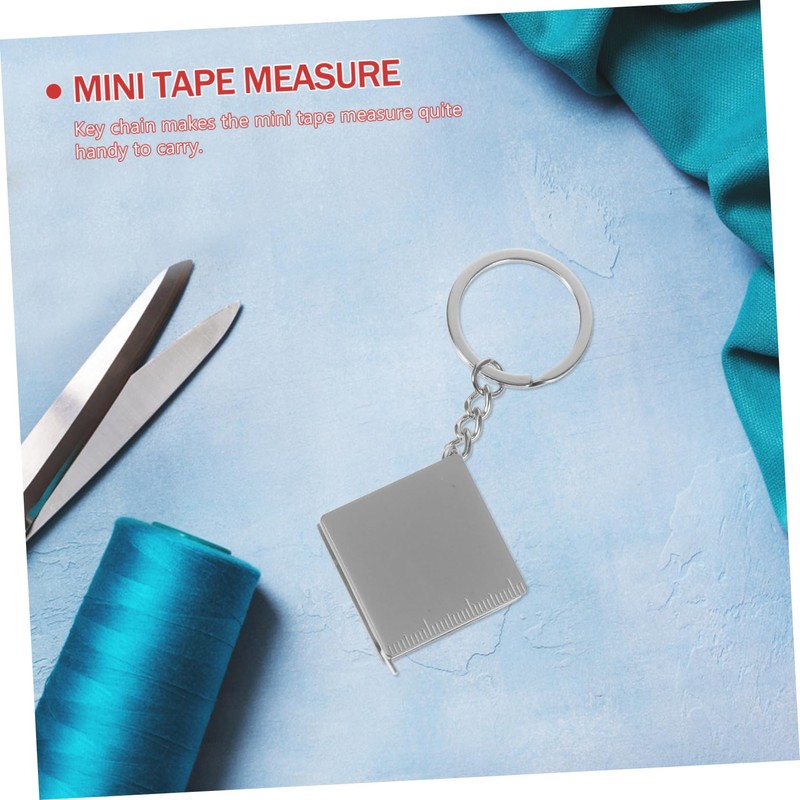 WHAMVOX 1pc Tape Measure Keychain Portable Retractable Measuring Tool with