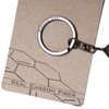 BlackStuff Carbon Fiber Keychain Keyring Ring Holder Compatible with Mustang