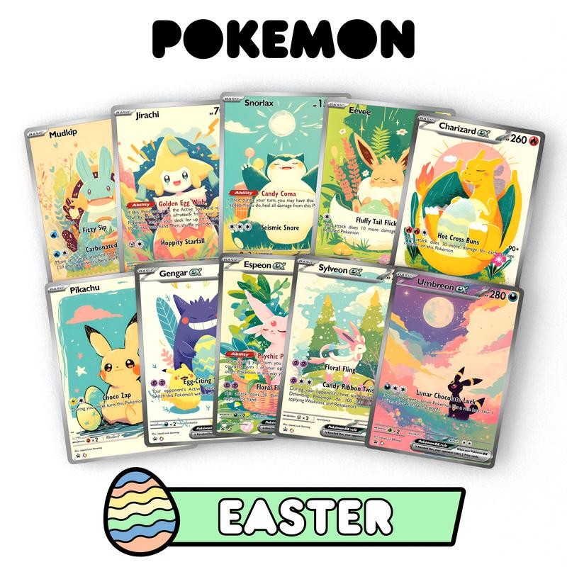 Adorable Easter Pokemon | Custom Fan-Art Pokemon Cards | The