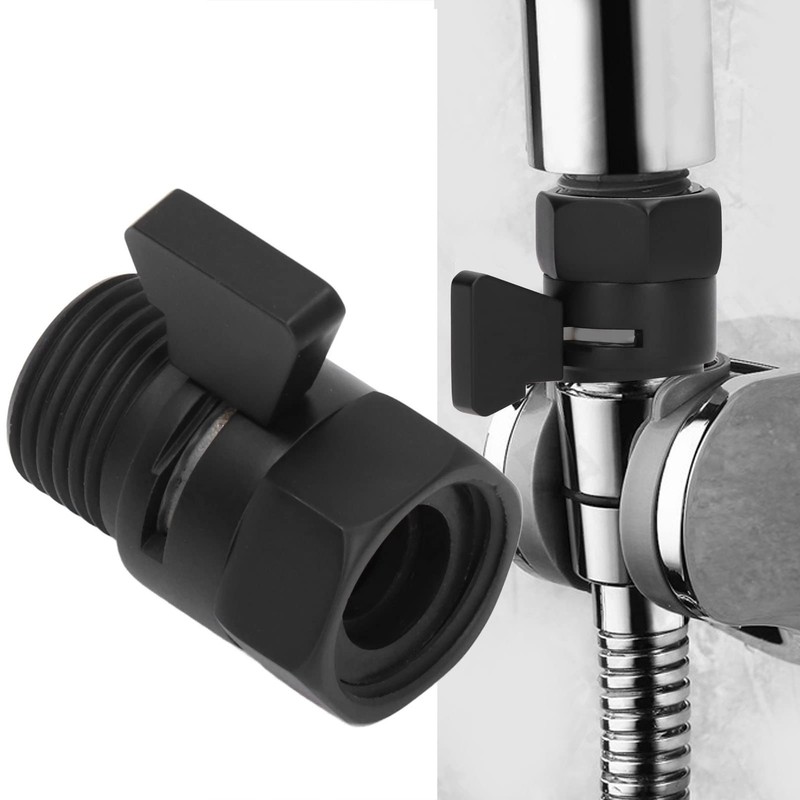 Shutoff Valve, high Efficiency Black Shower Head Valve for Kitchen