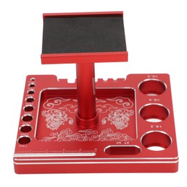 RC Car Stand, RC Car Stand Work Station Multifunction Easy To Install 360 Degree Rotation with Graduated Chassis for Maintenance (Red)