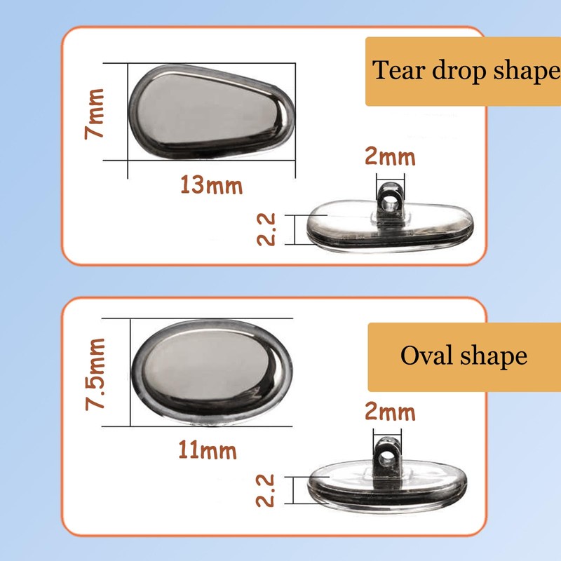 TORWOL Glasses Nose Pad, Non-Slip Soft Nose Replacement Pads, Nose