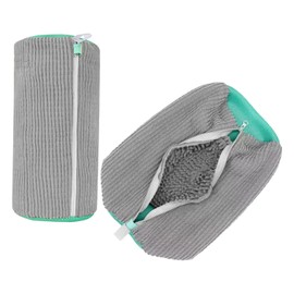 CHUNLINLAODA 2Pcs Shoe Washing Machine Bag, Laundry Bag for Shoes, Lightweight Portable Shoe Cleaning Bag, Reusable Shoe Cleaning Laundry Bag for All Types & Sizes Shoes (Gray)