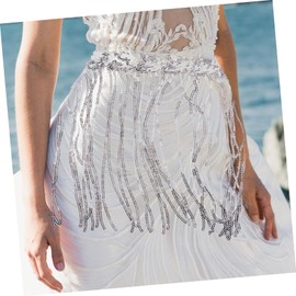 COHEALI Tassel Fabric Sequins for Projects Leaf Design Versatile Decorative Material for Latin Dance Costumes Wedding Supplies and Crafts Yards