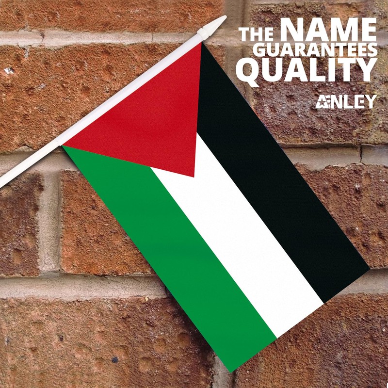 Anley Palestine Mini Flag 12 Pack - Hand Held Small